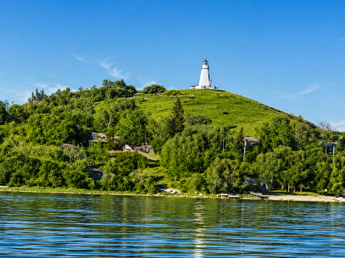 Lighthouse sightseeing tour on Jackfish Lake